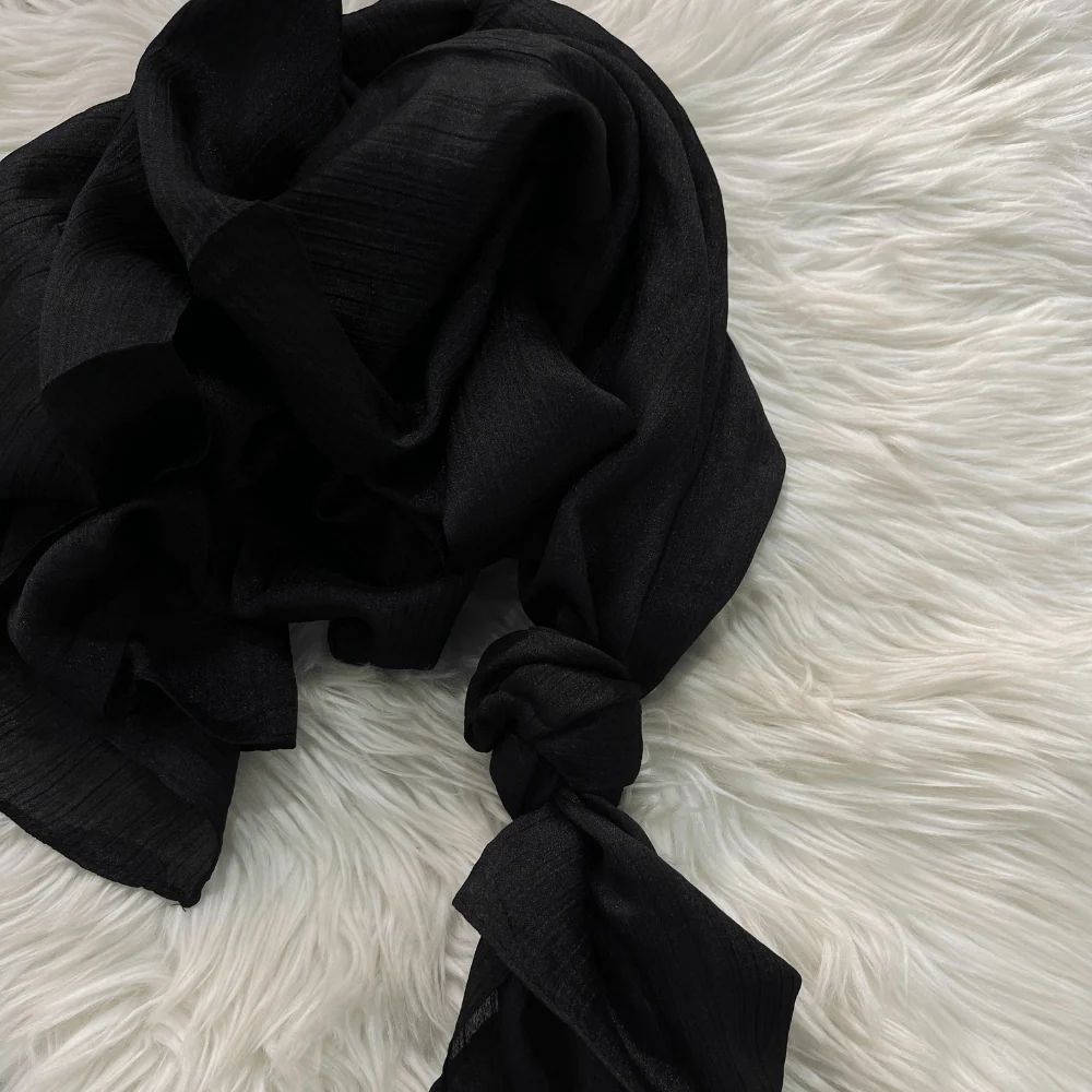 Crinkle Silk - Black - Image 2