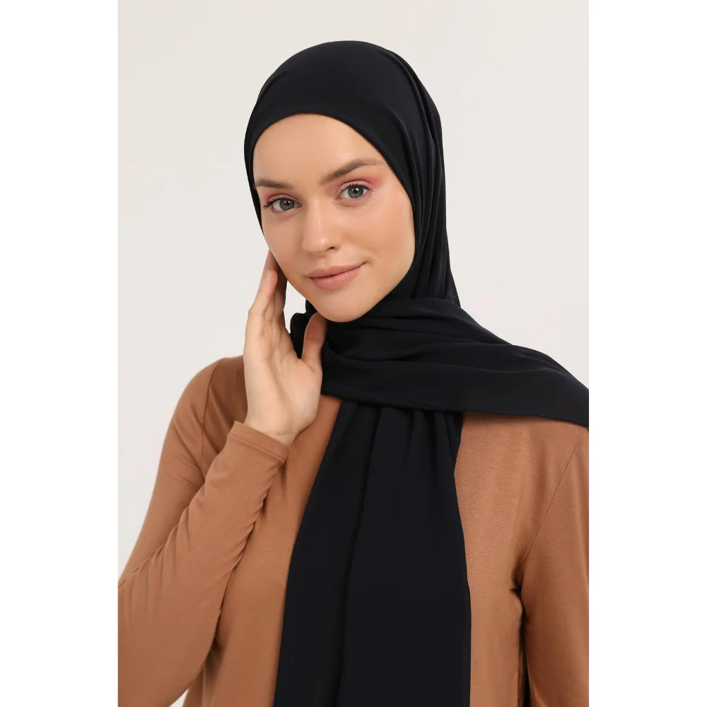 Instant Georgette Hijab With Inner Cap - Image 3