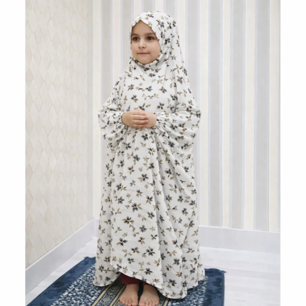 Kids Namaz Chaddar - GARDENIA WHITE