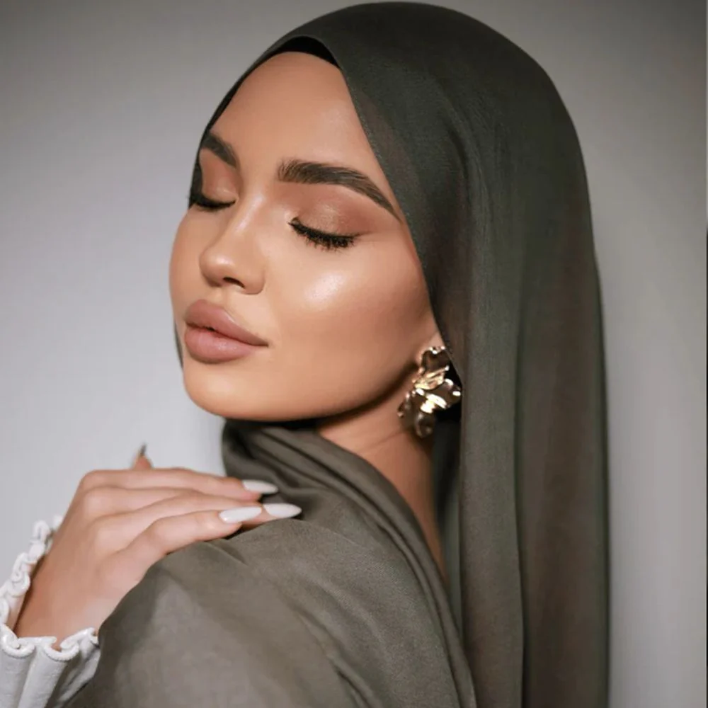 Modal Hijab - Olive Green - Image 3