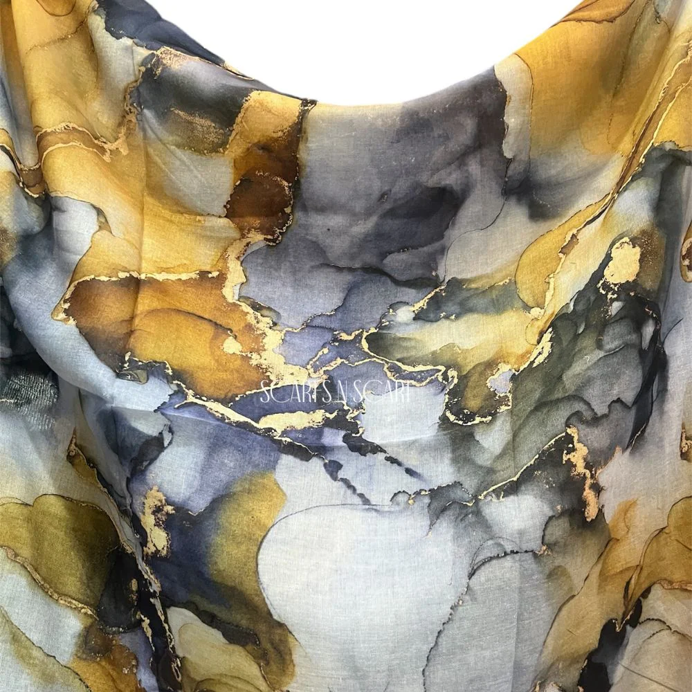 Printed Modal Lawn Hijab - Sunset Splash - Image 2