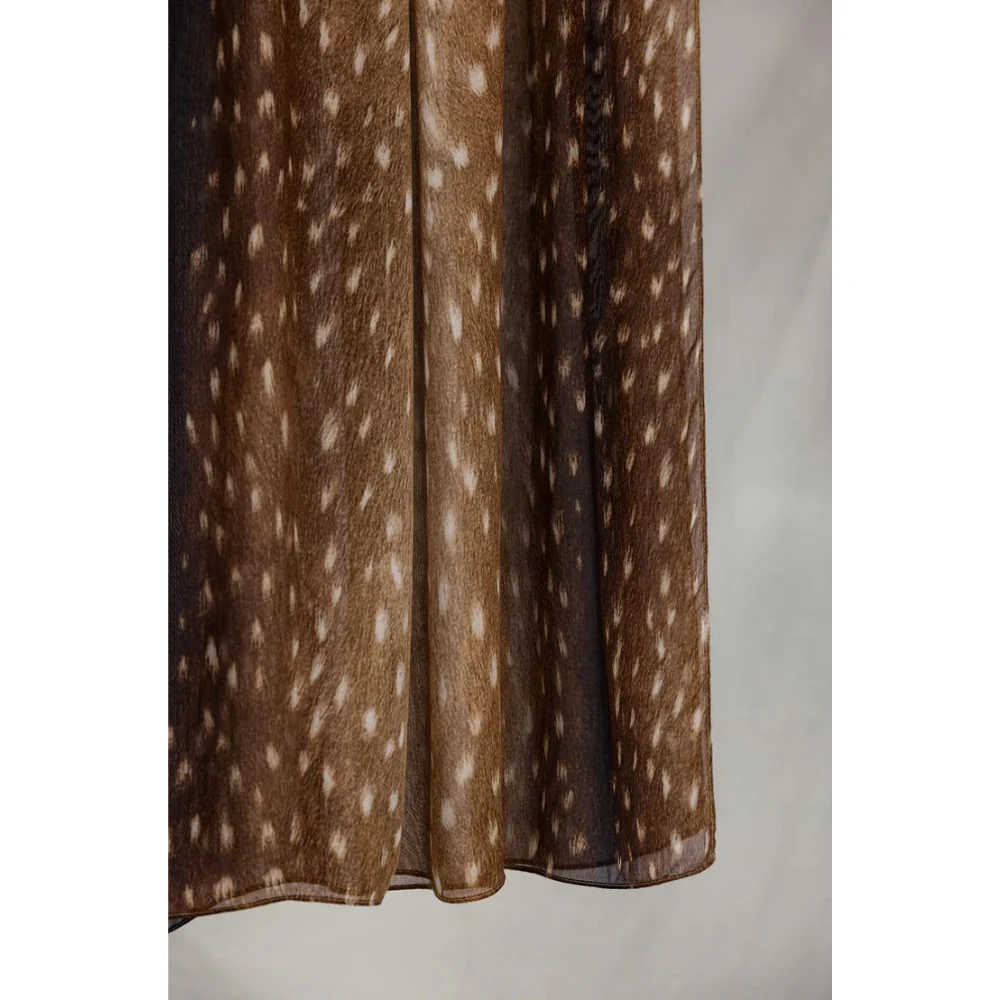 Printed Modal Lawn Hijab - Fawn Deer Print - Image 2